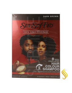 SSF HAIR COLOR SHAMPOO DARK BROWN 10x25ML